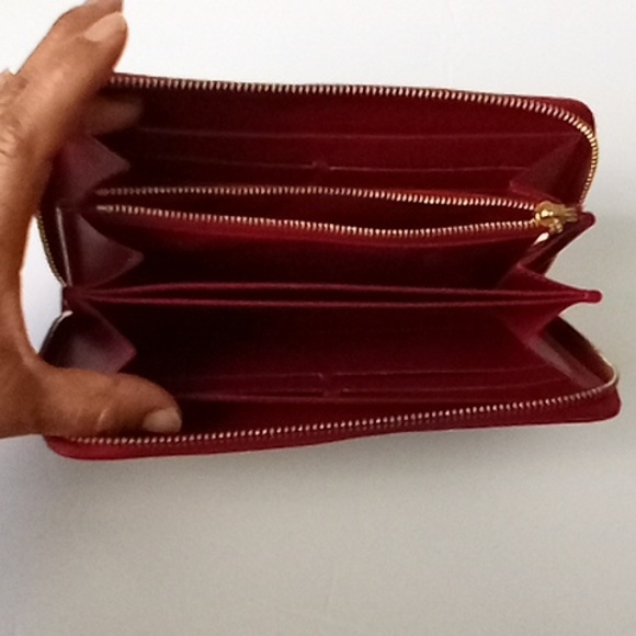 Louis Vuitton amarante vernis zippy wallet red wine burgundy color. - Picture 9 of 13